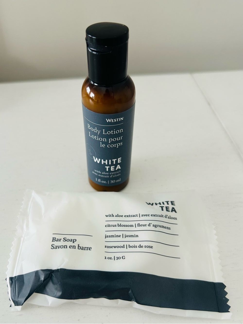 Westin White Tea Body Lotion and Bar Soap Travel Set NWT